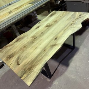 Custom made Walnut live edge dining table.